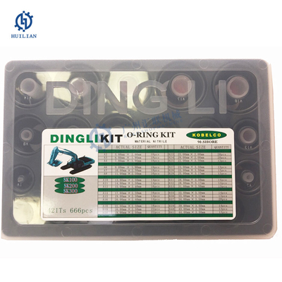 Dingli Rubber O-ring Kit Set กล่องซ่อมสำหรับ Sk Seal of Material  Hydraulic Excavator
