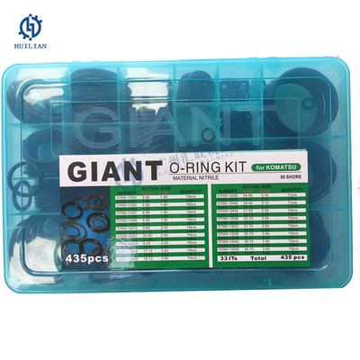 Blue Box 435pcs Komatsu Series PC Giant O Ring Kit ไนไตรล์กล่องใหญ่สำหรับรถขุด
