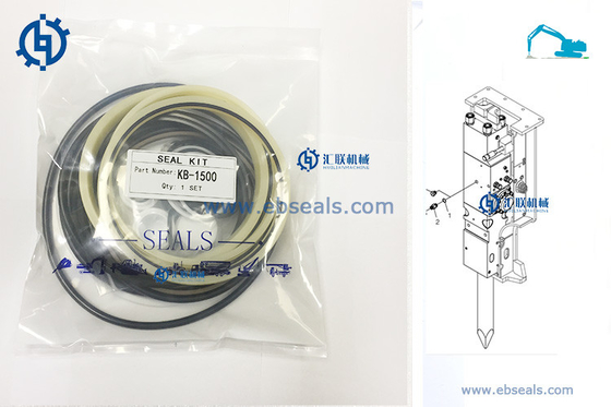 ชุดซีล Komac Hydraulic Breaker Seal Kit KB1500 KB2000 Hammer Cylinder Sealing